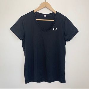 Under Armour black v-neck tee, size medium